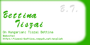 bettina tiszai business card